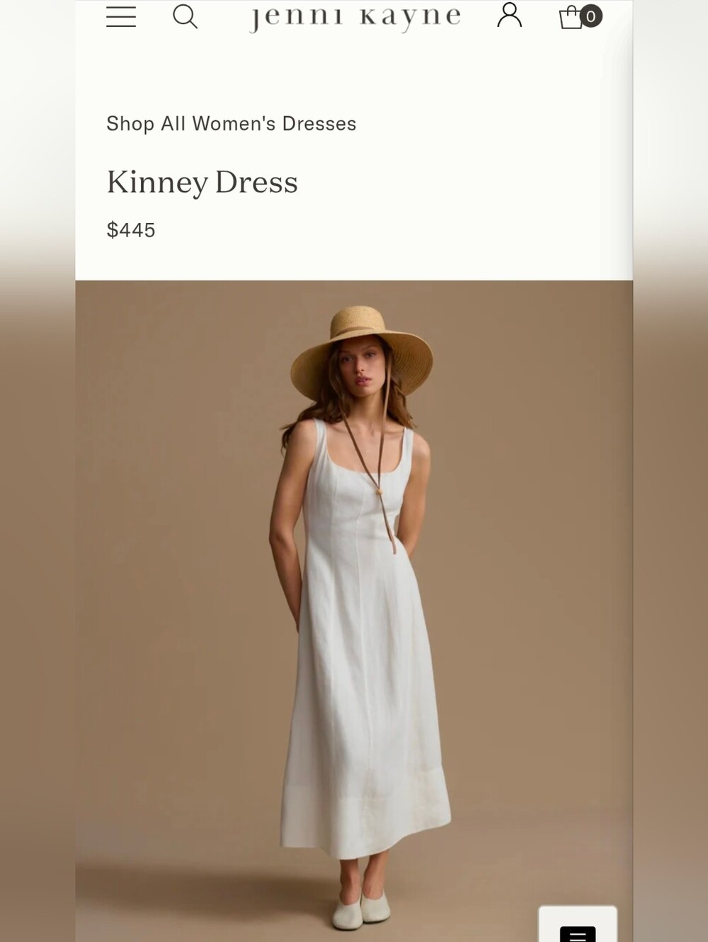 Jenni Kayne Kinney Midi Dress In Ivory  Size XL